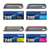 Brother DCP-L3520CDWE Printer Toner Cartridges (4 Pack) -TN248BK Multipack Original