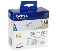 Brother DK-11201 Label Roll, Standard Address Labels, Black on White, 400 Labels, 29 mm (W) x 90 mm (L), Brother Genuine Supplies