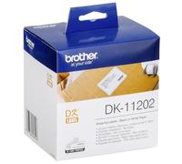 Brother DK-11202 Label Roll, Shipping Labels, Black on White, 300 Labels, 62 mm (W) x 100 mm (L), Brother Genuine Supplies