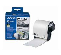 Brother DK-11202 Original Label Tape (62mm x 100mm) Black on White x 300