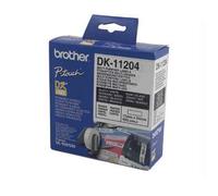 Brother DK-11204 Original Label Tape (17mm x 54mm) Black on White x 400