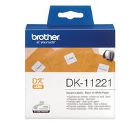 Brother DK-11221 Original Square Label Tape (23mm x 23mm) Black on White x 1000