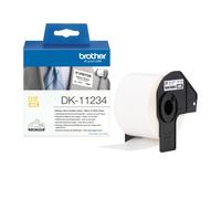 Brother DK-11234 Roll of Black On White 60mm x 86mm Adhesive Visitor Badge Label