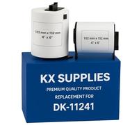 Brother DK-11241 Compatible Labels - 200 Large 4x6 (102x152mm) White Shipping Labels - DK11247 Alternative for QL Printers, Royal Mail, Evri, DPD, DHL