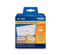 Brother DK-1209 Small Address Labels, White, 2 1/2" x 1 1/2", Roll of 800
