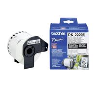 Brother DK-22205 Label Roll, Continuous Length Paper, Black on White, Single Label Roll, 62mm (W) x 30.48M (L), Brother Genuine Supplies