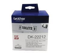 Brother DK-22212 Continuous Roll of 62mm Black On White Film Label Tape DK22212