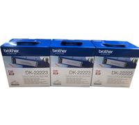 BROTHER DK-22223 Continuous Length Paper Tape Black on White 50mm x 30.48m 3pack