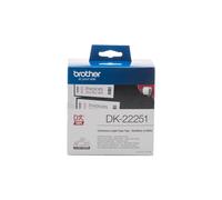 Brother DK-22251 Label Roll Black and Red on White, White