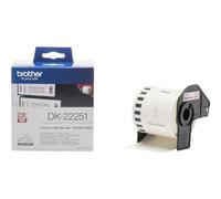 Brother Dk-22251 Label Roll, Continuous Length Paper, Black/red On White, Single Label Roll, 62mm (W) X 15.24M (L), Brother