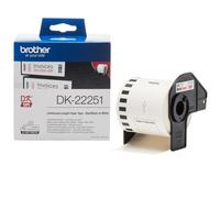 Brother DK-22251 Red/Black On White Paper 62mm Continuous Paper Tape Roll