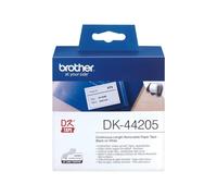 Brother DK-44205 Label Roll, Removable Continuous Length Paper, Black on White,
