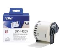 Brother DK-44205 Label Roll, Removable Continuous Length Paper, Black on White, Single Label Roll, 62mm (W) x 30.48M (L), Brother Genuine Supplies
