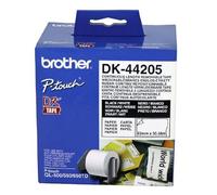 Brother DK-44205 Original Continuous Label Tape with Removal Adhesive Tape (62mm x 30.48m) Black on White