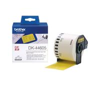Brother DK-44605 62mmx30.48m Continuous Removable Adhesive Black On Yellow Tape