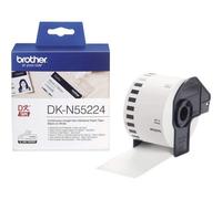 Brother Dk-N55224 Label Roll, Non-Adhesive Continuous Length Paper, Black On White, Single Label Roll, 54mm (W) X 30.48M (L),