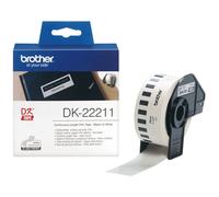 Brother DK-22211 Roll of 29mm Black On White Continuous Film Tape