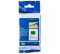 Brother FLe-7511 Labelling Tape Cassette, Flag Tape, Black on Green, 21mm (W) x 45mm (L), 72 Labels, Brother Genuine Supplies