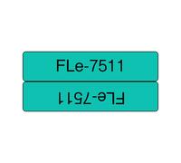 Brother FLE-7511 label-making tape Black on green