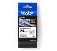 Brother Genuine Brother TZe-SL251 Self Laminating Tape Black on White - 24mm Wide 8m Long
