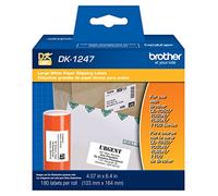 Brother Genuine DK-1247 Die-Cut Large Shipping White Paper Labels for Brother QL Label Printers - 180 Labels per Roll 4.07” x 6.4” (103mm x 164 mm)
