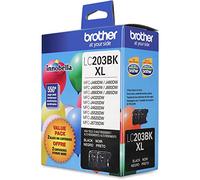 Brother Genuine High Yield Black Ink Cartridges, LC2032PKS, Replacement Black Ink Two Pack, Includes 2 Cartridges of Black Ink, Page Yield Up To 550 Pages/Cartridge, LC203