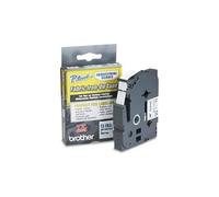 Brother Genuine P-Touch TZE-FA3 Tape, 1/2" (0.47") Wide Fabric Iron-On Tape, Navy Blue on White, Can be Ironed onto Virtually Any Cotton Item, 0.47" x 9.8' (12mm x 3M), Single-Pack, TZEFA3