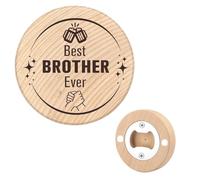 Brother Gifts for Brother Christmas Gifts Step Brothers in Law Big Little Brothers Adult from Sister Birthday Present Wooden Beer Bottle Opener Magnetic Engraved Ideas for Men Him Original