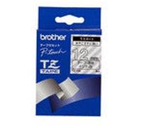 Brother Gloss Laminated Labelling Tape - 12mm, White/Clear label-making tape TZ