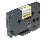 Brother Gloss Laminated Labelling Tape - 18mm, Black/Yellow label-maki