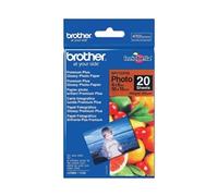 Brother BP71GP20 Photo Paper, 6 Inch x 4 Inch, Premium Plus Glossy, 15 cm (W) x 10 cm (L), 20 Sheets, Brother Genuine Supplies