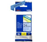 Original Brother P-Touch TZE551 24mm Gloss Tape - Black on Blue