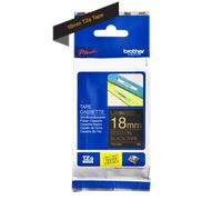 Brother Laminated tape 18mm. Label colour: Gold on black Tape type: TZe Print technology: Thermal transfer. Tape width: 1.8 cm Tape length: 8 m Width: 22 mm