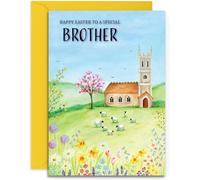 Brother Happy Easter Card - A5 Size with Envelope
