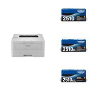 BROTHER HL-L2865DW wireless mono laser printer, single function A4 Hi-Speed USB 2.0 UK Plug Toner Cartridges