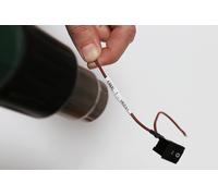 Brother Genuine Pro Tape HSe-211E Heat Shrink Tubing - Black on White, 5.2mm Wide, 1.5m Long