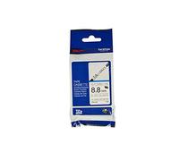 Brother HSe-221 Labelling Tape Cassette, Black on White, 8.8mm (W) x 1.5M (L), Heat Shrink Tube, Brother Genuine Supplies