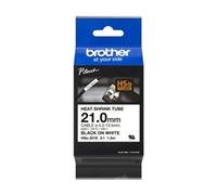 Brother Hse Heat Shrink Tube Tape 21mm x 1.5m Black on White HSE251E