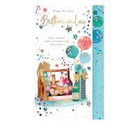 Brother-in-Law Birthday Card - Beer and Balloons - Artistic Design - Special Finishes - Made in the UK - Eco-Friendly