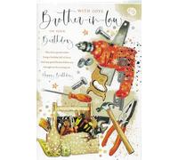 "Brother-in-Law Birthday Card - With Love Happy Birthday Greeting Card for Men - Tool & DIY Design - Thoughtful Message Inside - Perfect Birthday Card for Brother-in-Law"