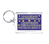 'Brother In Law Fun Gift - Novelty Keyring - I Smile Because You''re My Brother In Law I Laugh - Gift or Present'