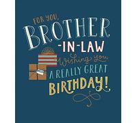 Brother-in-Law Wishing You A Great Birthday Greeting Card Foiled Greetings Cards 552779