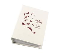 Brother In Loving Memory Feather Memorial Remembrance Photo Album With Sleeves 100 x 6x4 Capacity