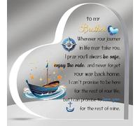 Brother Inspirational Birthday Gifts Acrylic Plaques My Boy Graduation Gift Men Christmas Appreciate Cute Heart Signs for Him Best Go to University Encourage Souvenirs From Sisters Bro