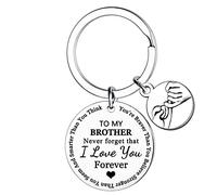 Brother Keyring Brother Gifts Key ring from Sister Brothers Birthday Gift for Brother Keyrings Christmas Gifts Friendship Never Forget That I Love You Forever Best Friend Keychain