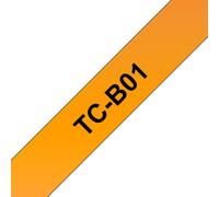 Brother Tcb01 - 12 Mm X 6.7 M - Black On Fluorescent Orange - Laminated Tape - F