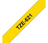 Brother Tze-621 - Black On Yellow - Roll (0.9 Cm X 8 M) 1 Cassette(S) Laminated