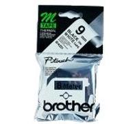 Brother Labelling Tape - 9mm; Black/White; Blister: M-K221B (M-K221B)