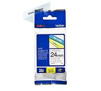 Brother Labelling Tape Cassette, Black on Clear, 24 mm