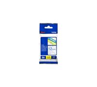 Original Brother P-Touch TZE133 12mm Gloss Tape - Blue on Clear